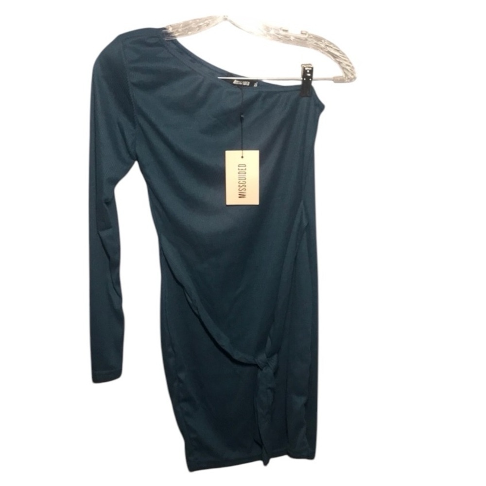 NWT Missguided one shoulder mini dress size US 10